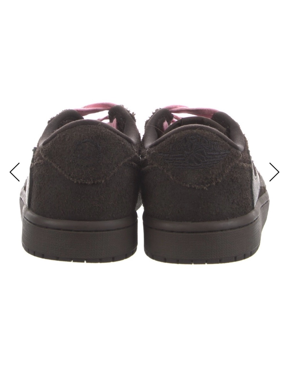 Travis Scott Black Suede Low-Top Sneaker with Pink Laces - Picture 4 of 5